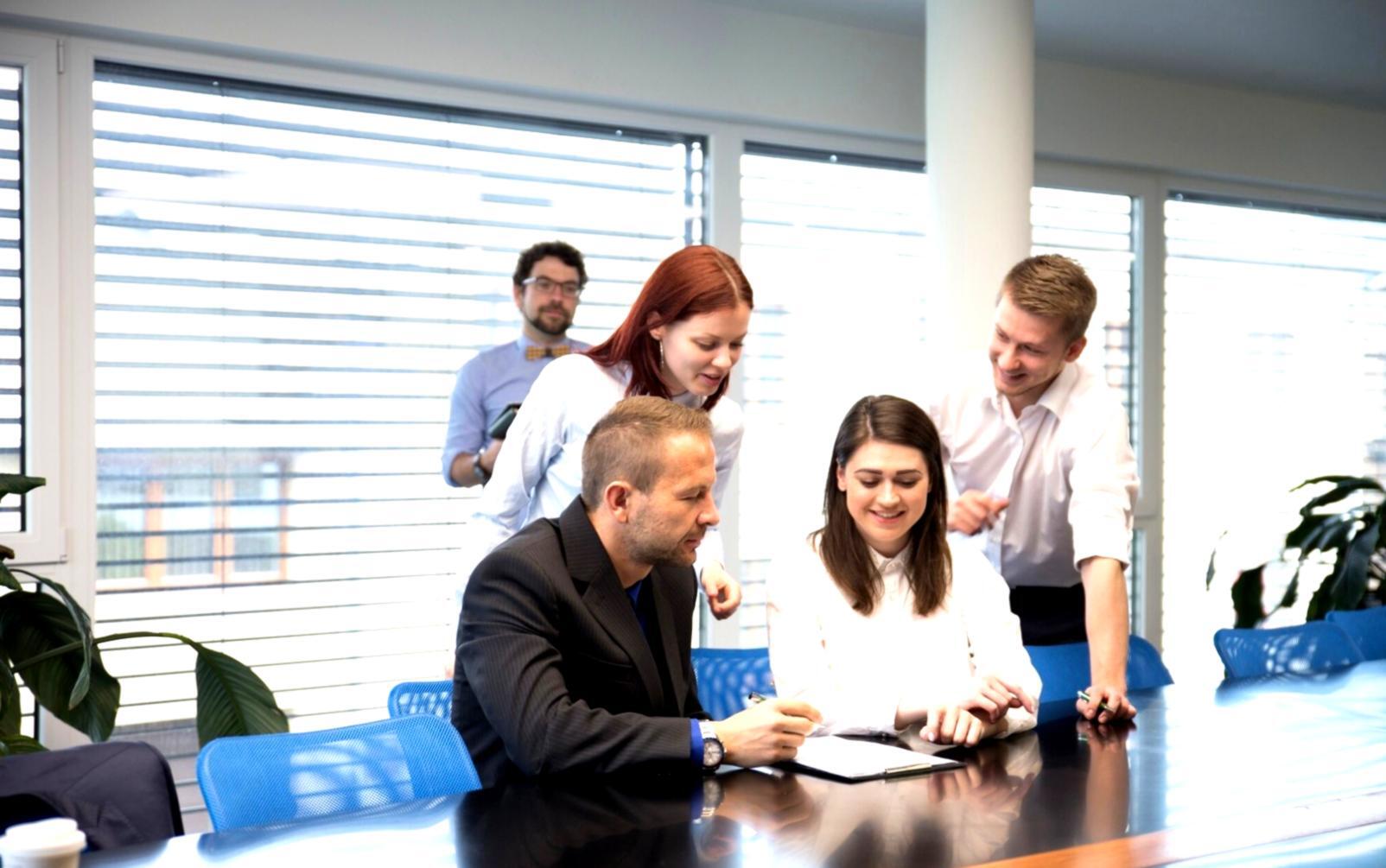 Professional business training environment showing practical learning setup